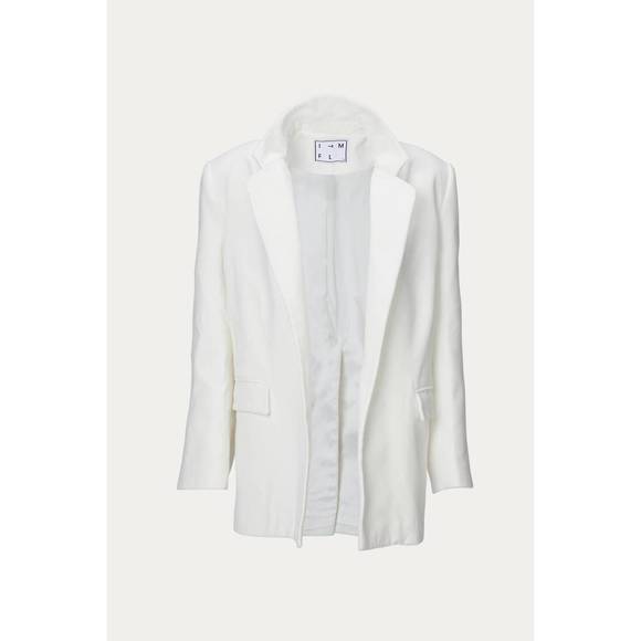 NEW IN THE MOOD FOR LOVE lycia velvet jacket in white - Picture 2 of 6